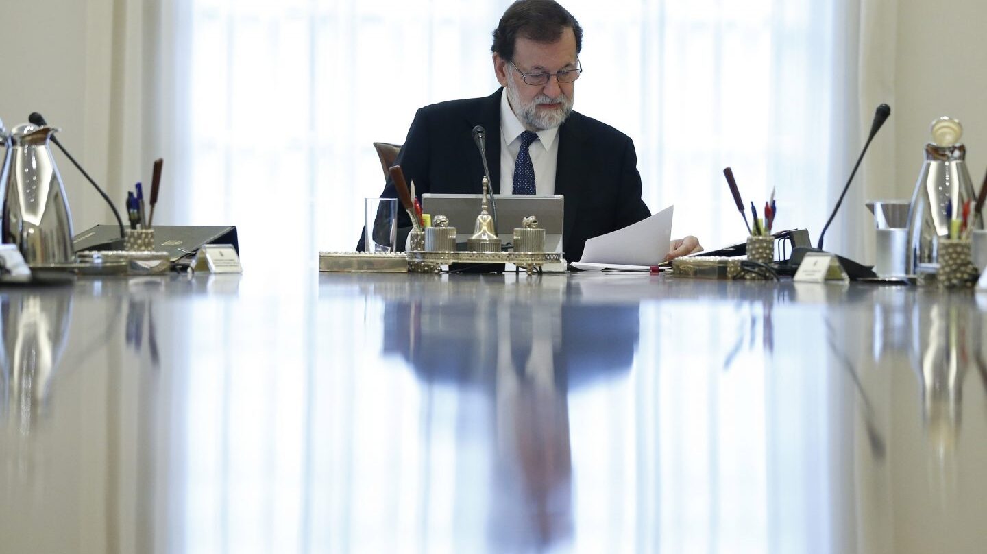 El presidente del Gobierno, Mariano Rajoy, durante la reunión del Consejo de Ministros.