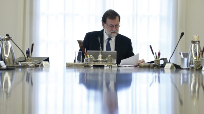 El presidente del Gobierno, Mariano Rajoy, durante la reunión del Consejo de Ministros.