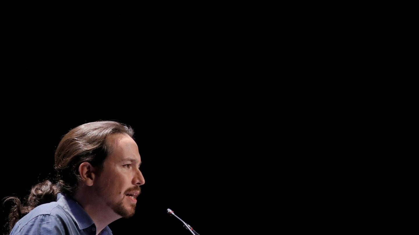 Pablo Iglesias este lunes en el Círculo de Bellas Artes.