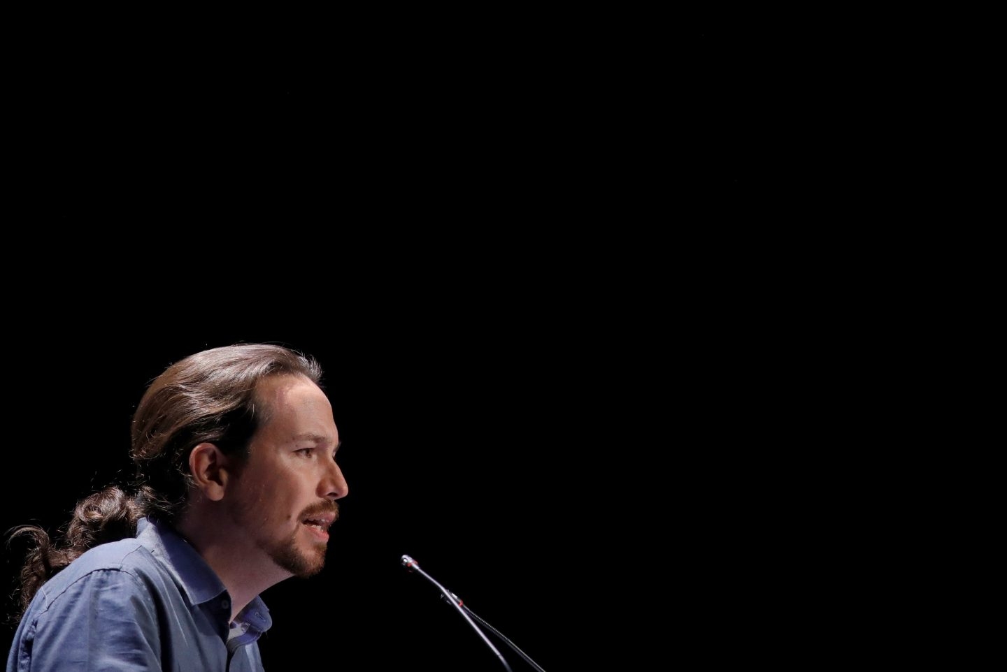 Pablo Iglesias este lunes en el Círculo de Bellas Artes.