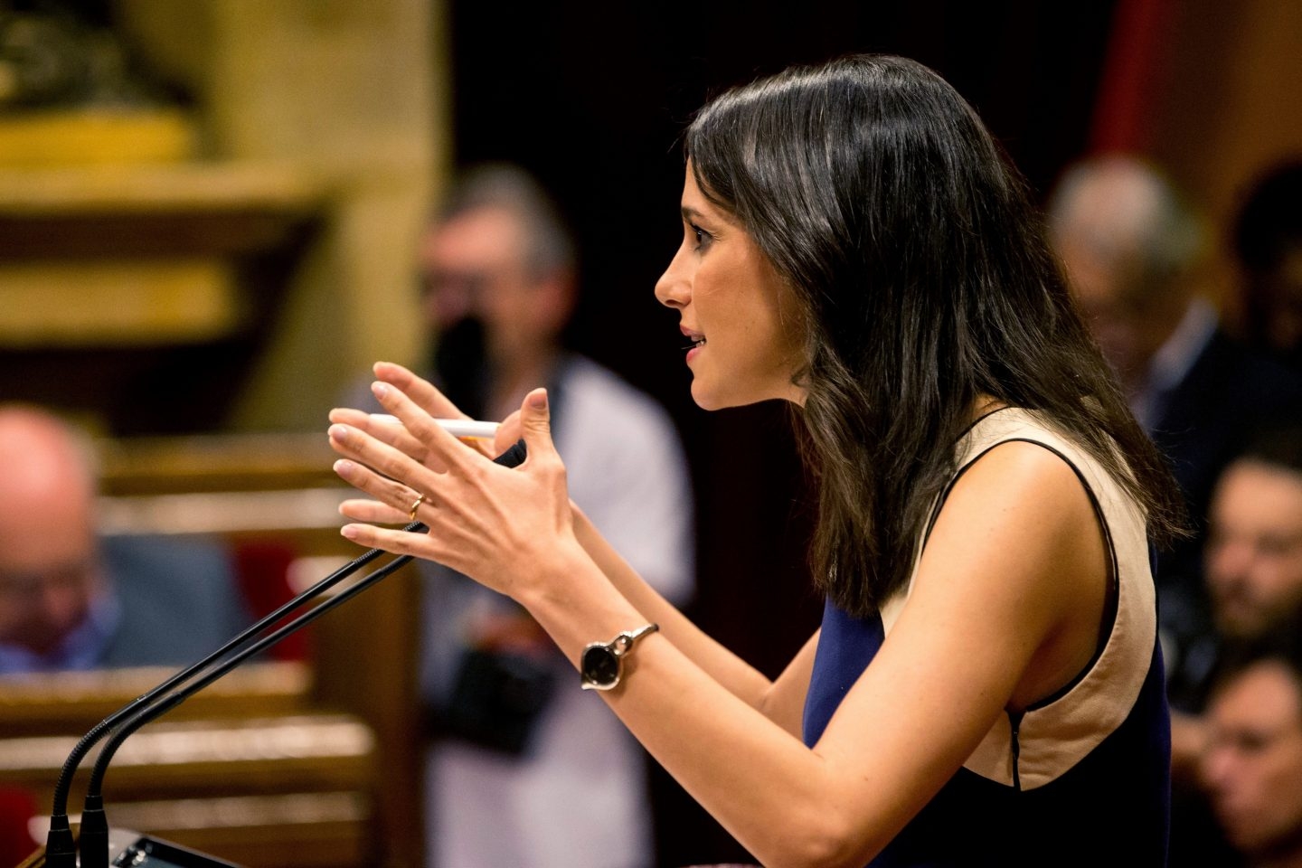 Inés Arrimadas, en el Parlament.