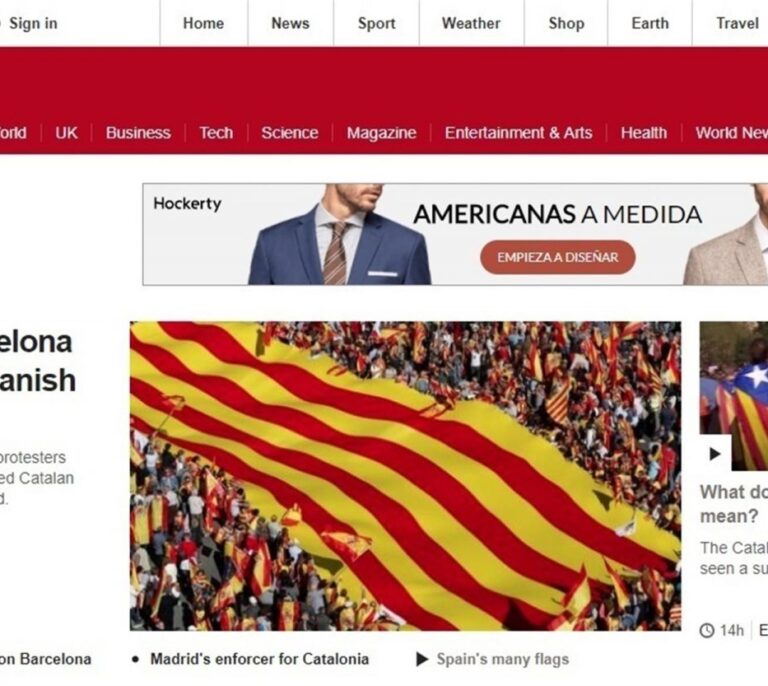 Medios internacionales recogen la "gigantesca" manifestación en Barcelona