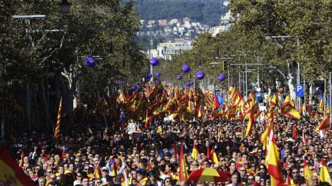 BCN manifestacion Borrell: “Iremos a votar para que se acabe con lo peor que le ha pasado a Cataluña”