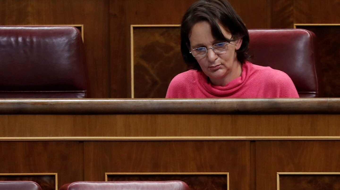 La diputada Carolina Bescansa, en su escaño.
