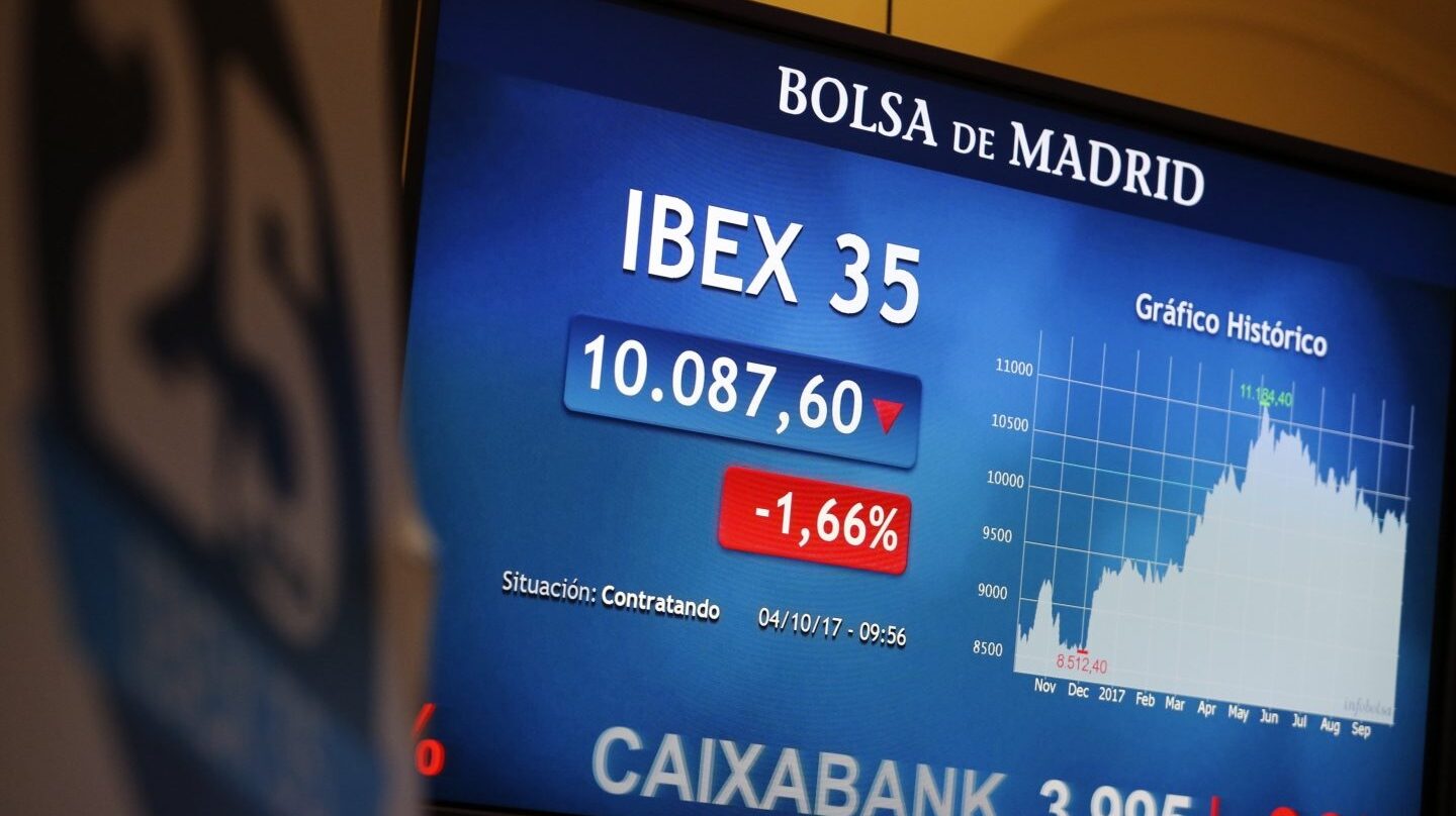 Caída de Caixabank en la Bolsa.