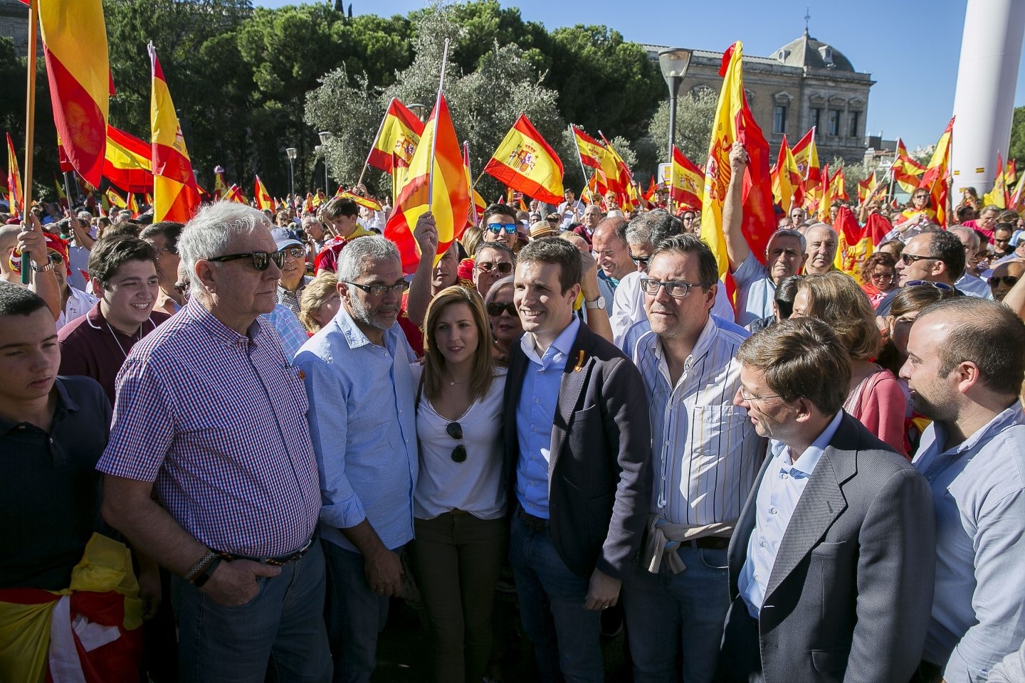 Pablo Casado, en la manifestación de Colón (Madrid).