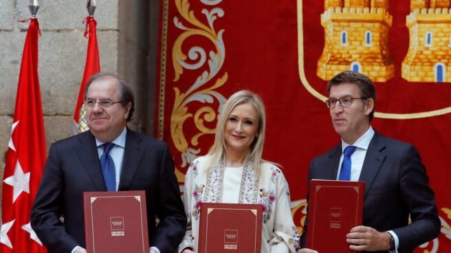 Herrera, Cifuentes y Feijóo, en la Comunidad de Madrid. Herrera, Cifuentes y Feijóo, en la Comunidad de Madrid.