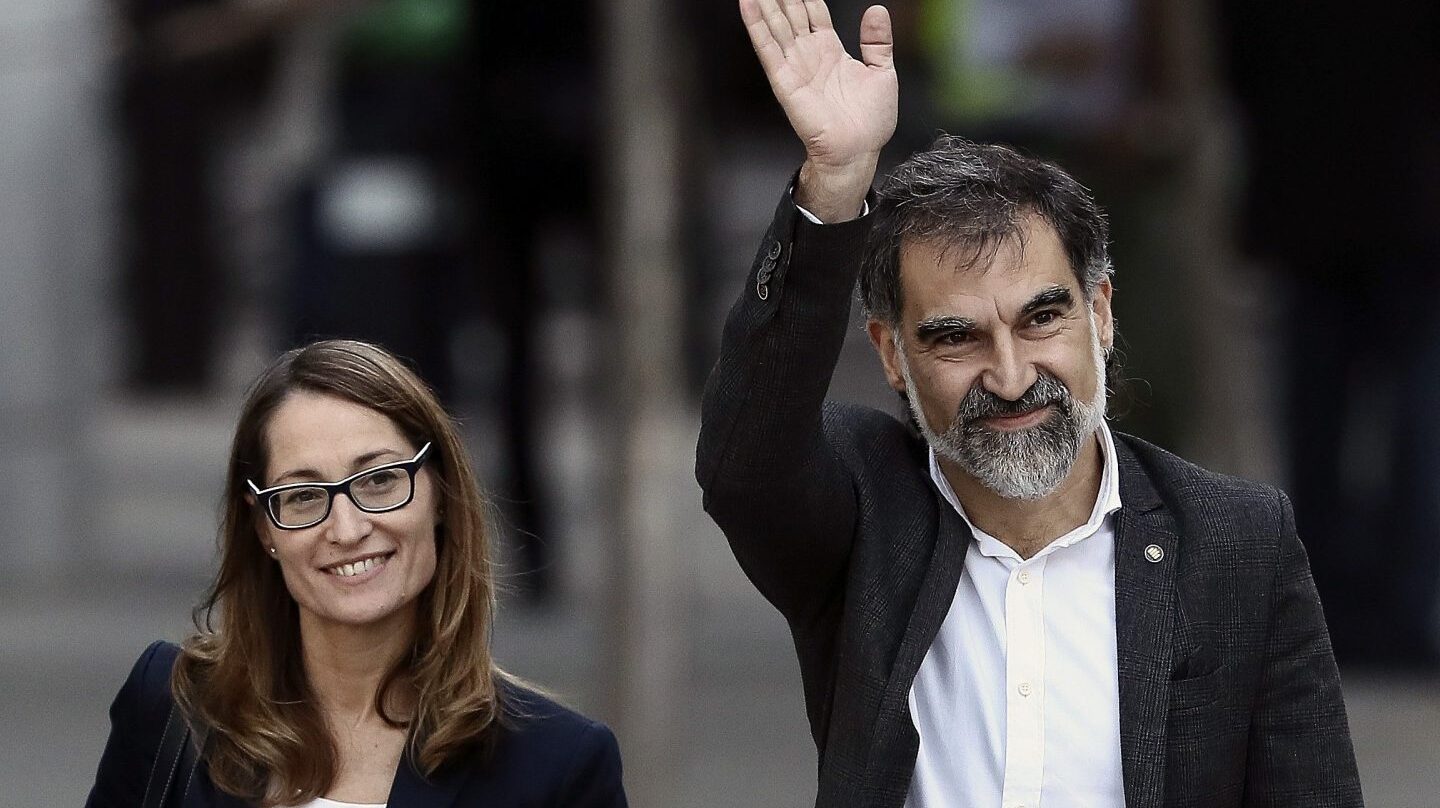 El presidente de Òmnium Cultural, Jordi Cuixart, llega a la Audiencia Nacional.