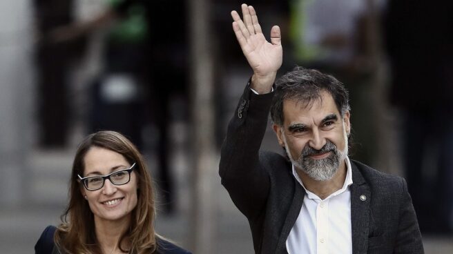 El presidente de Òmnium Cultural, Jordi Cuixart, llega a la Audiencia Nacional.