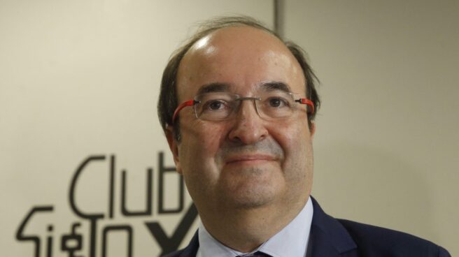 El líder del PSC, Miquel Iceta, en el Club Siglo XXI.