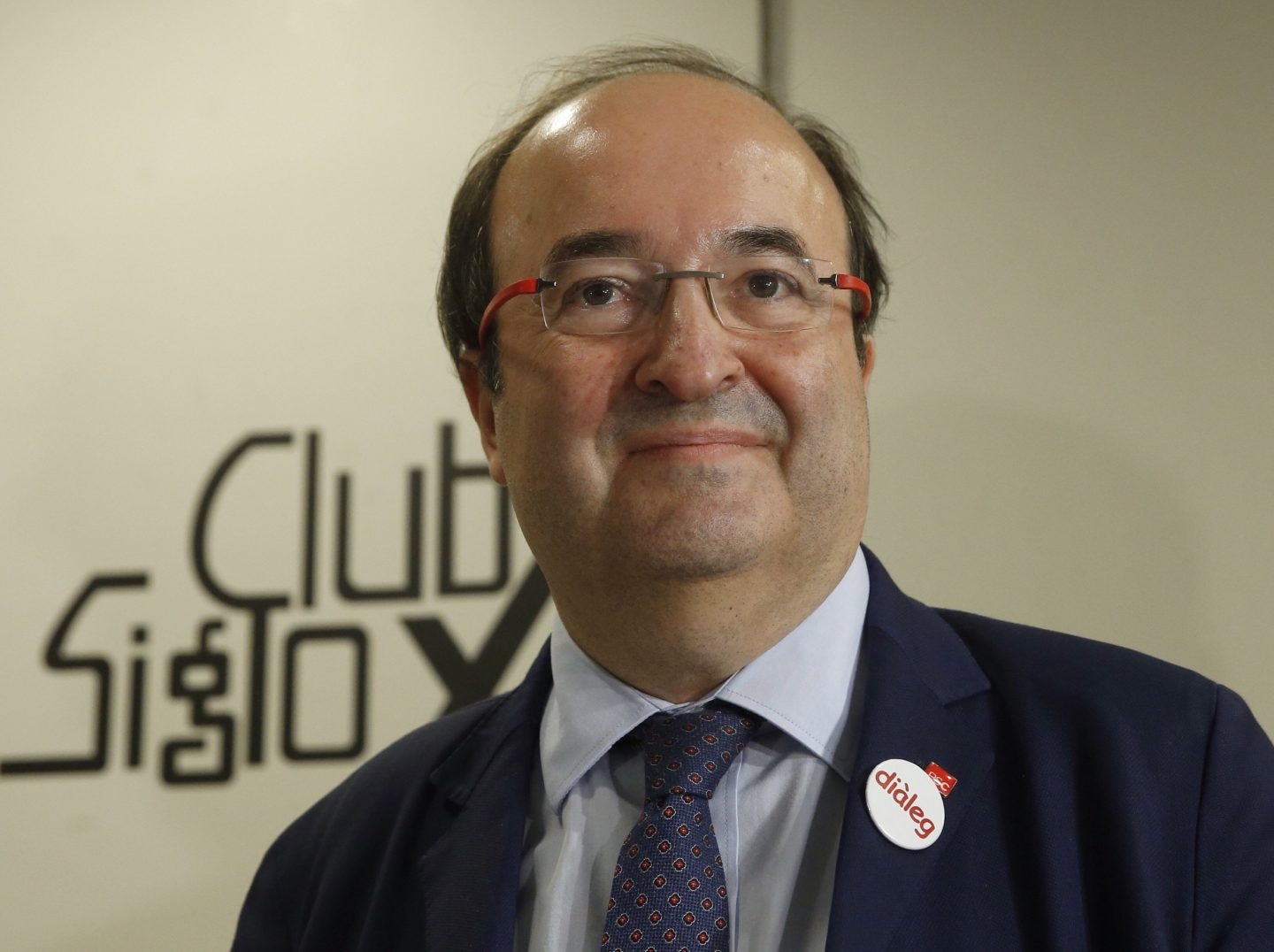 El líder del PSC, Miquel Iceta, en el Club Siglo XXI.