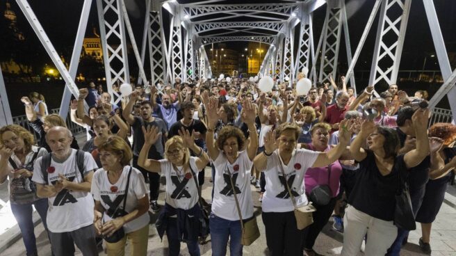 Protesta por el soterramiento de las vías en Murcia.