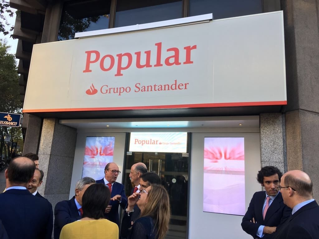 Nuevas oficinas del Banco Popular, tras la integración en Santander.