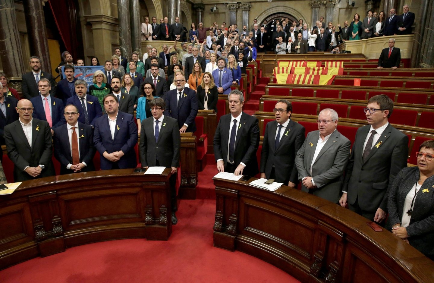 Votación de la independencia en el Parlament.