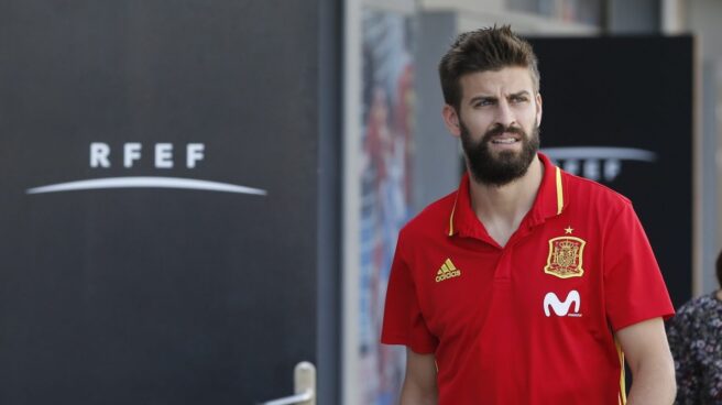 Gerard Piqué, en la Ciudad del Fútbol de Las Rozas.