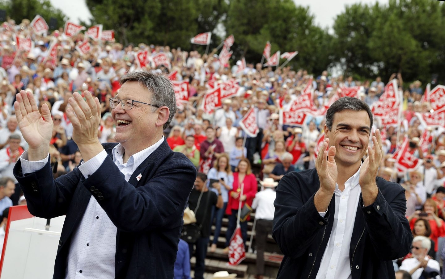 Ximo Puig y Pedro Sánchez, en Valencia.