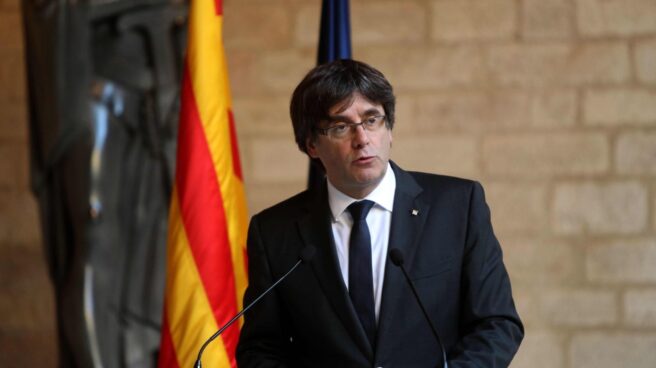 Puigdemont, en su declaración en la Generalitat.