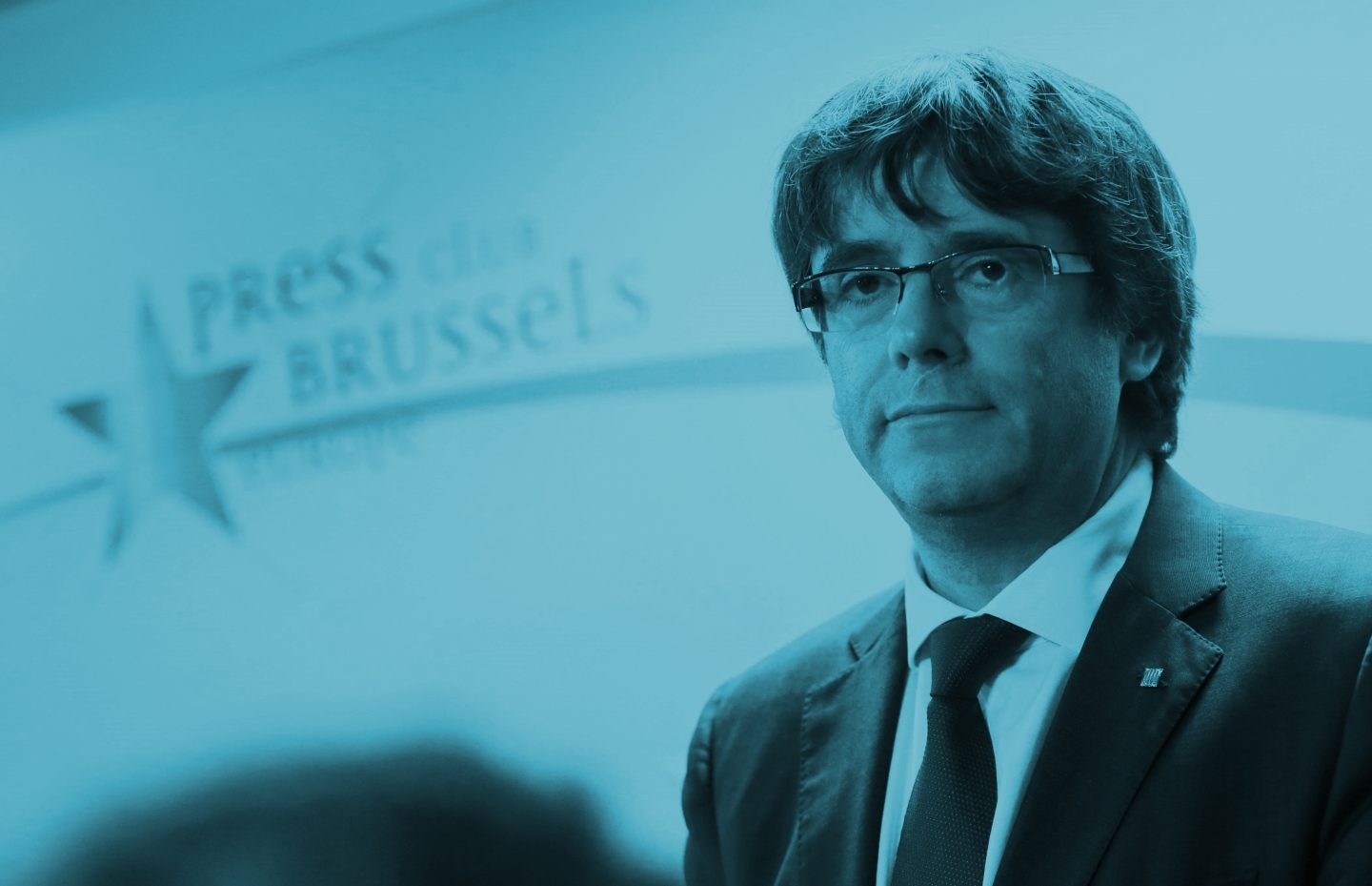 El expresidente de la Generalitat, Carles Puigdemont, durante su comparecencia en Bruselas.