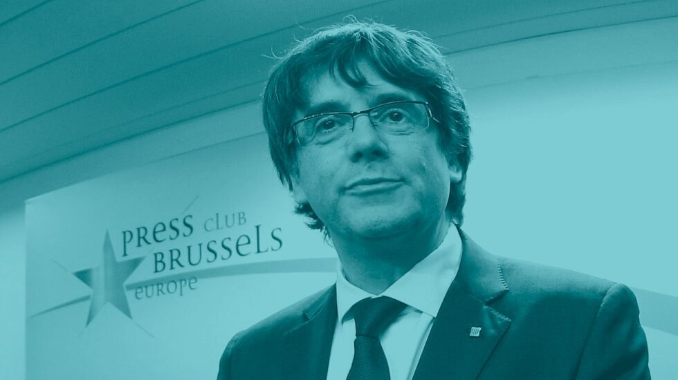 Carles Puigdemont, durante su comparecencia en Bruselas.