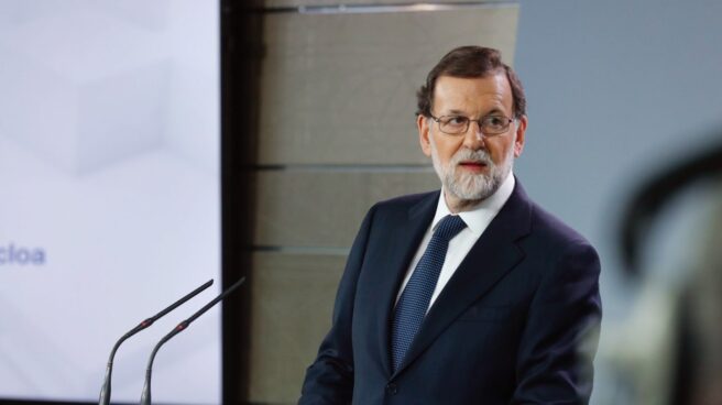 Mariano Rajoy, en su declaración en Moncloa. Mariano Rajoy, en su declaración en Moncloa.