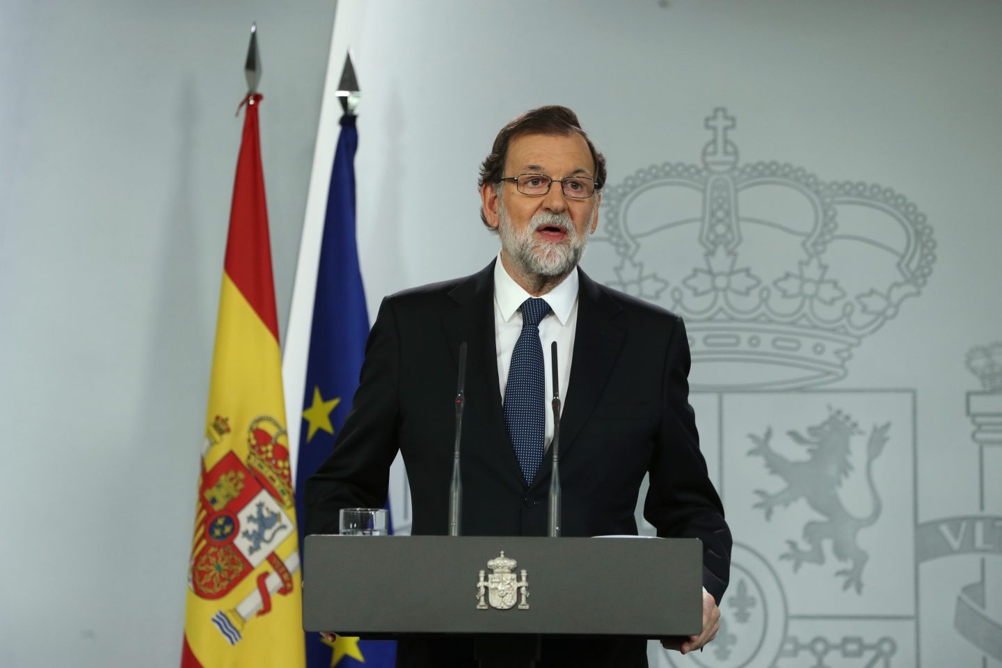 Referéndum 1-O: Mariano Rajoy comparece en la Moncloa.