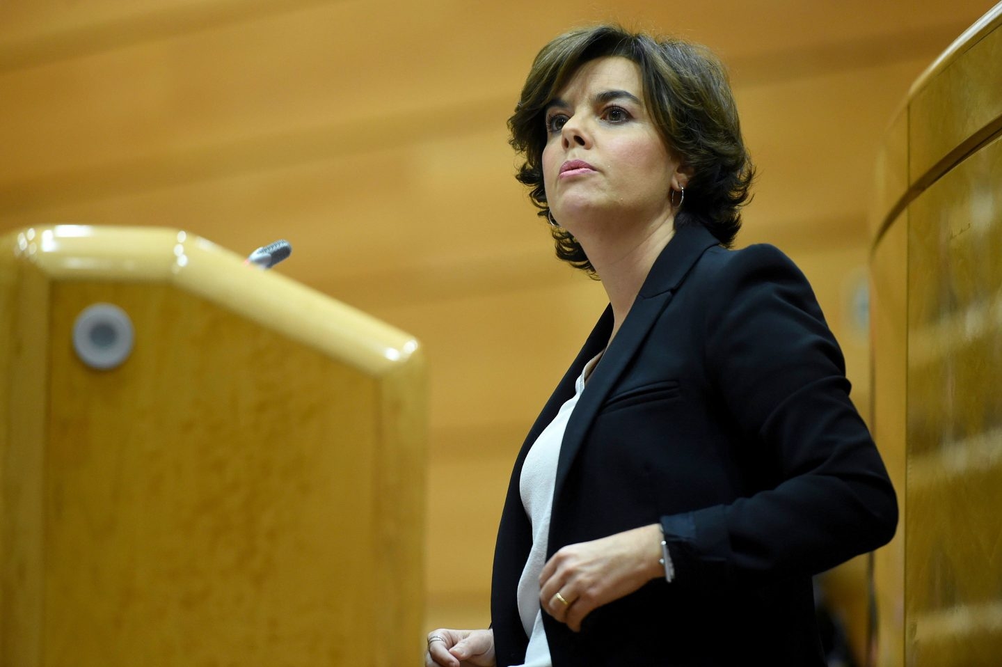 Soraya Sáenz de Santamaría, en el Senado.