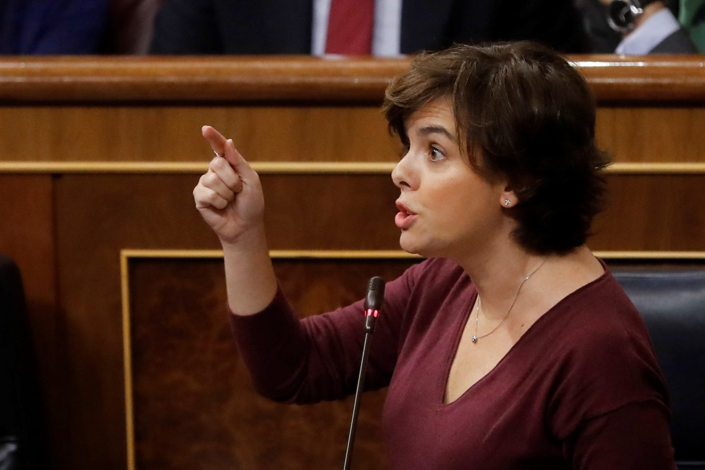 Soraya Sáenz de Santamaría, en el Congreso.