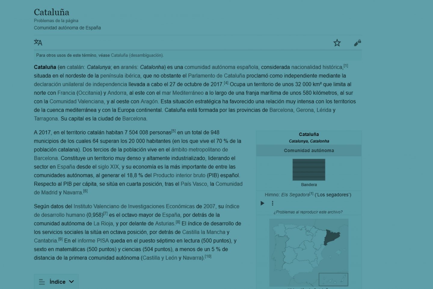 La Republica Catalana en Wikipedia