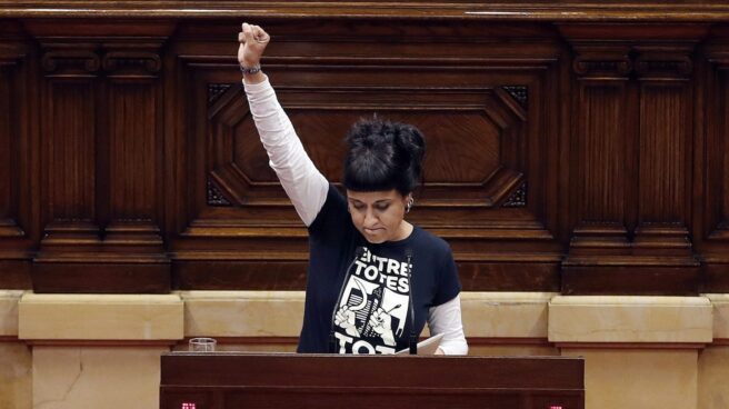 anna_gabriel_cup_dui La diputada de la CUP, Anna Gabriel, en el Parlament de Cataluña.