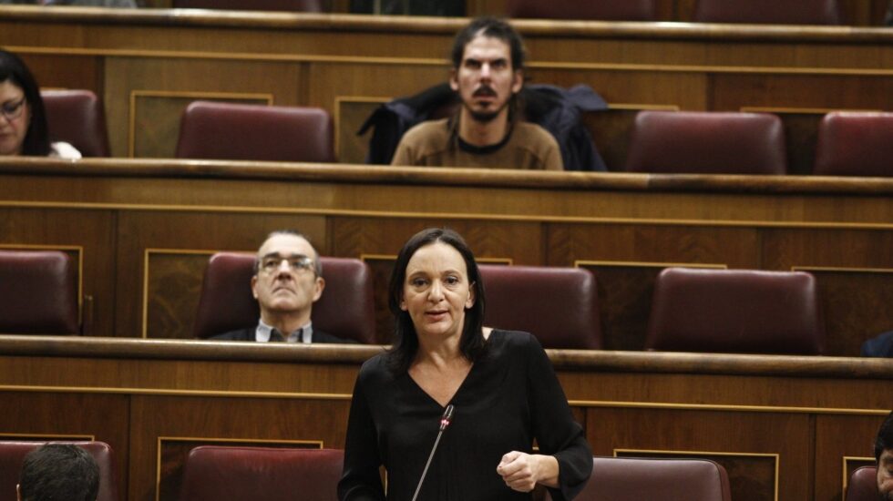 La diputada Carolina Bescansa en el Congreso de los Diputados.