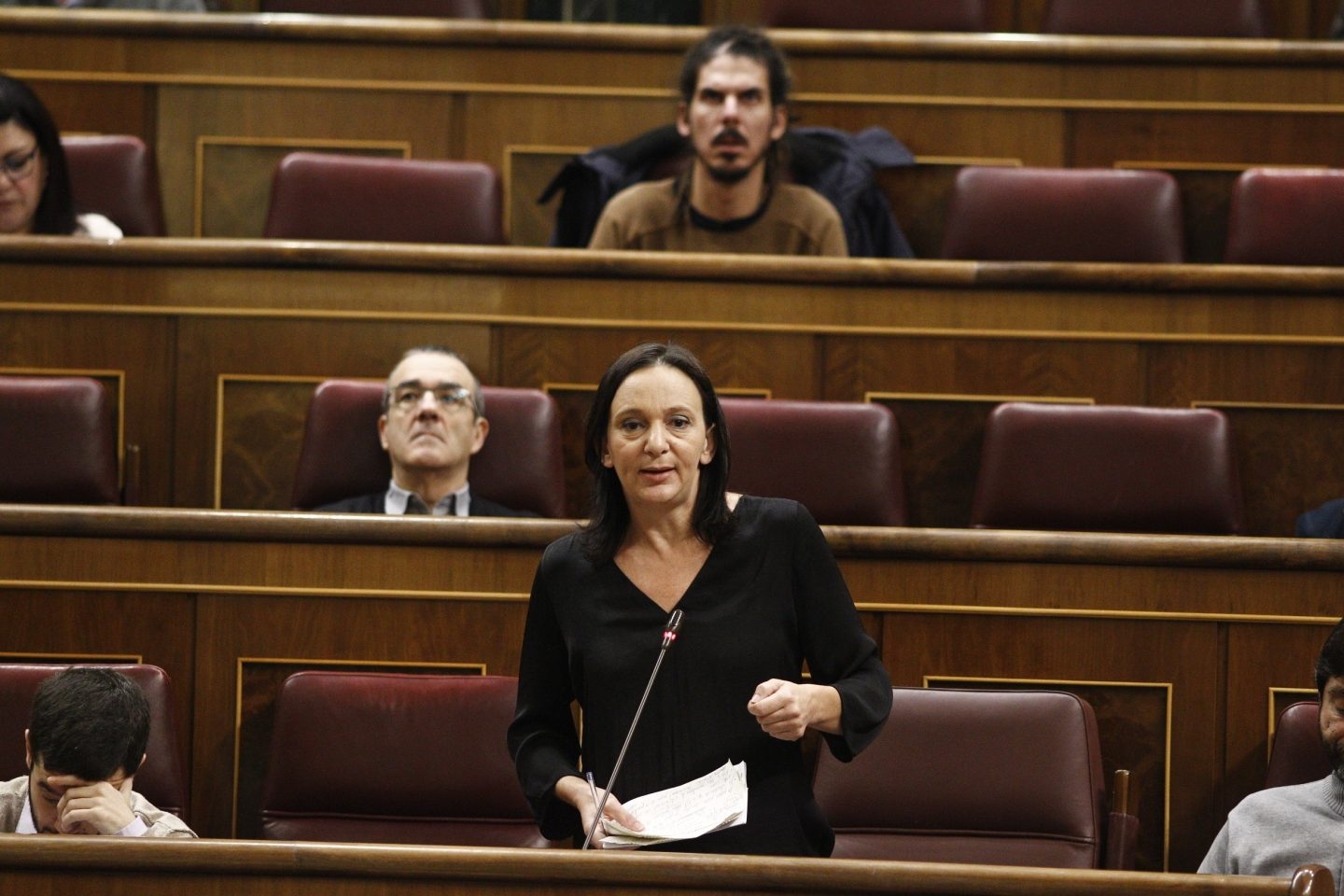 La diputada Carolina Bescansa en el Congreso de los Diputados.