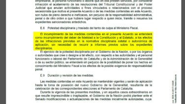 El Gobierno podrá sancionar a funcionarios ‘rebeldes’ de la Generalitat de forma inmediata