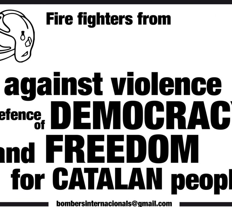 Bomberos catalanes crean una web para pedir ayuda internacional por la "represión"