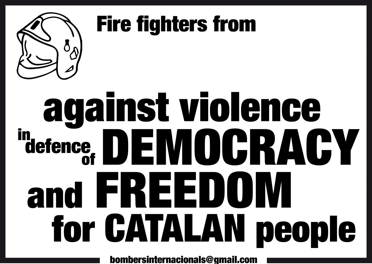 Cartel de los bomberos catalanes.