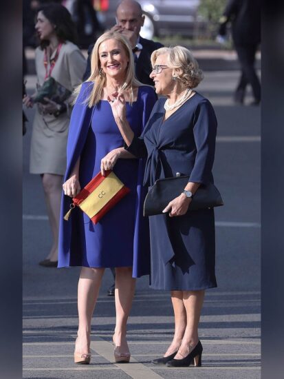 La Presidenta de la Comunidad de Madrid, Cristina Cifuentes, y la Alcaldesa de Madrid, Manuela Carmena.