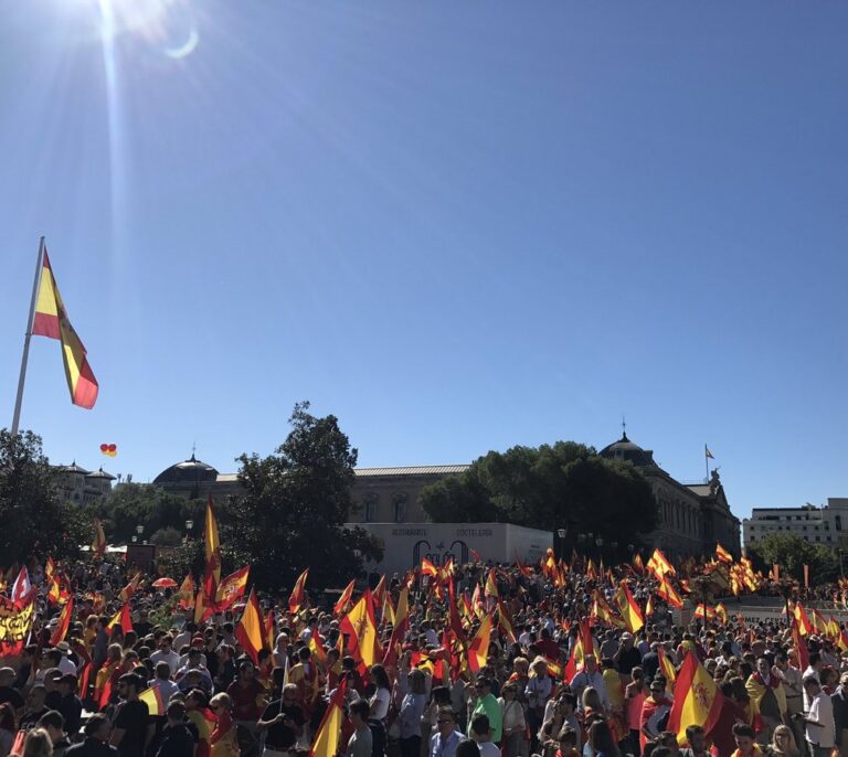 Miles de personas se manifiestan en Madrid en defensa de la unidad