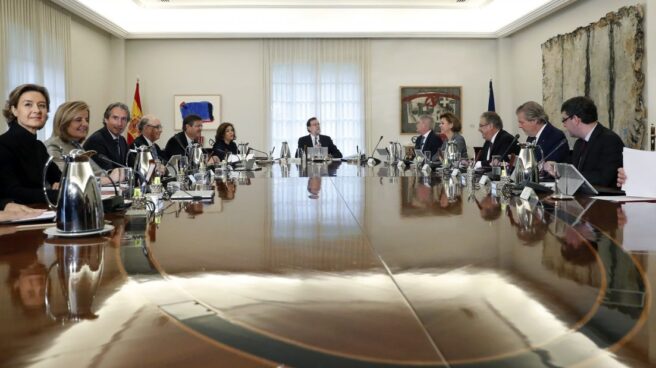 Mariano Rajoy, reunido en Consejo de Ministros.