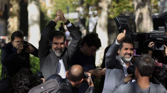 La Audiencia Nacional considera "esencial" el papel de Jordi&Jordi en el 'procés' Los presidentes de la Asamblea Nacional Catalana, Jordi Sànchez, y de Òmnium Cultural, Jordi Cuixart.