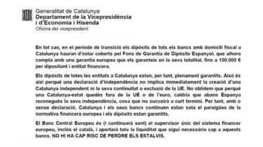 La Generalitat trata de evitar la fuga de empresas: "La independencia no será inmediata"