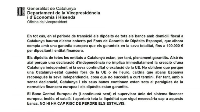 Documento de la Generalitat.