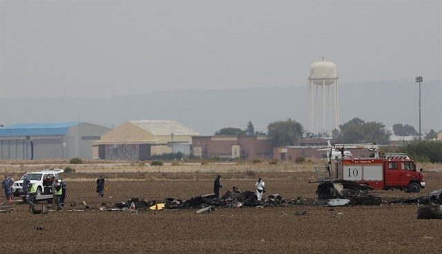 F-18 estrellado en Torrejón