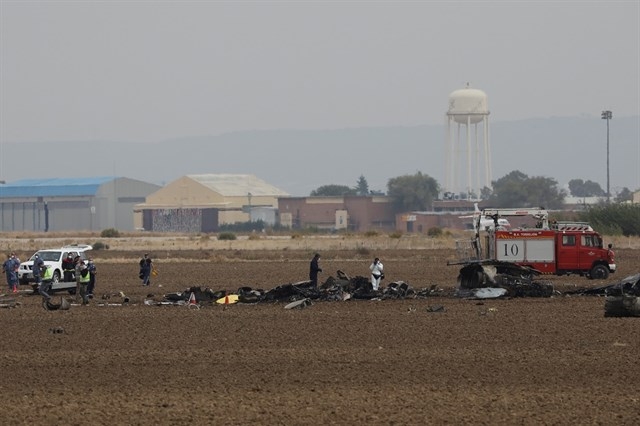 F-18 estrellado en Torrejón