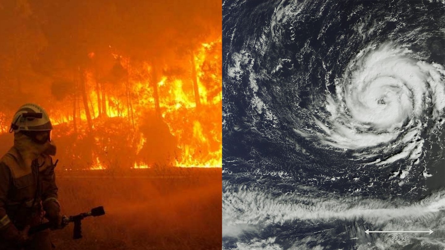 Huracán Ophelia e incendios en Galicia