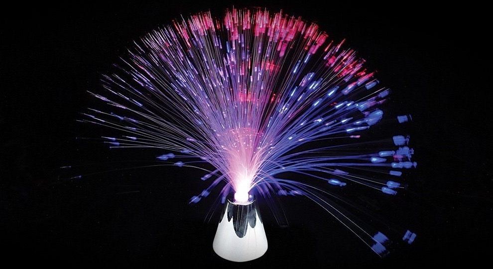 Lámpara led imitando fibra óptica multicolor
