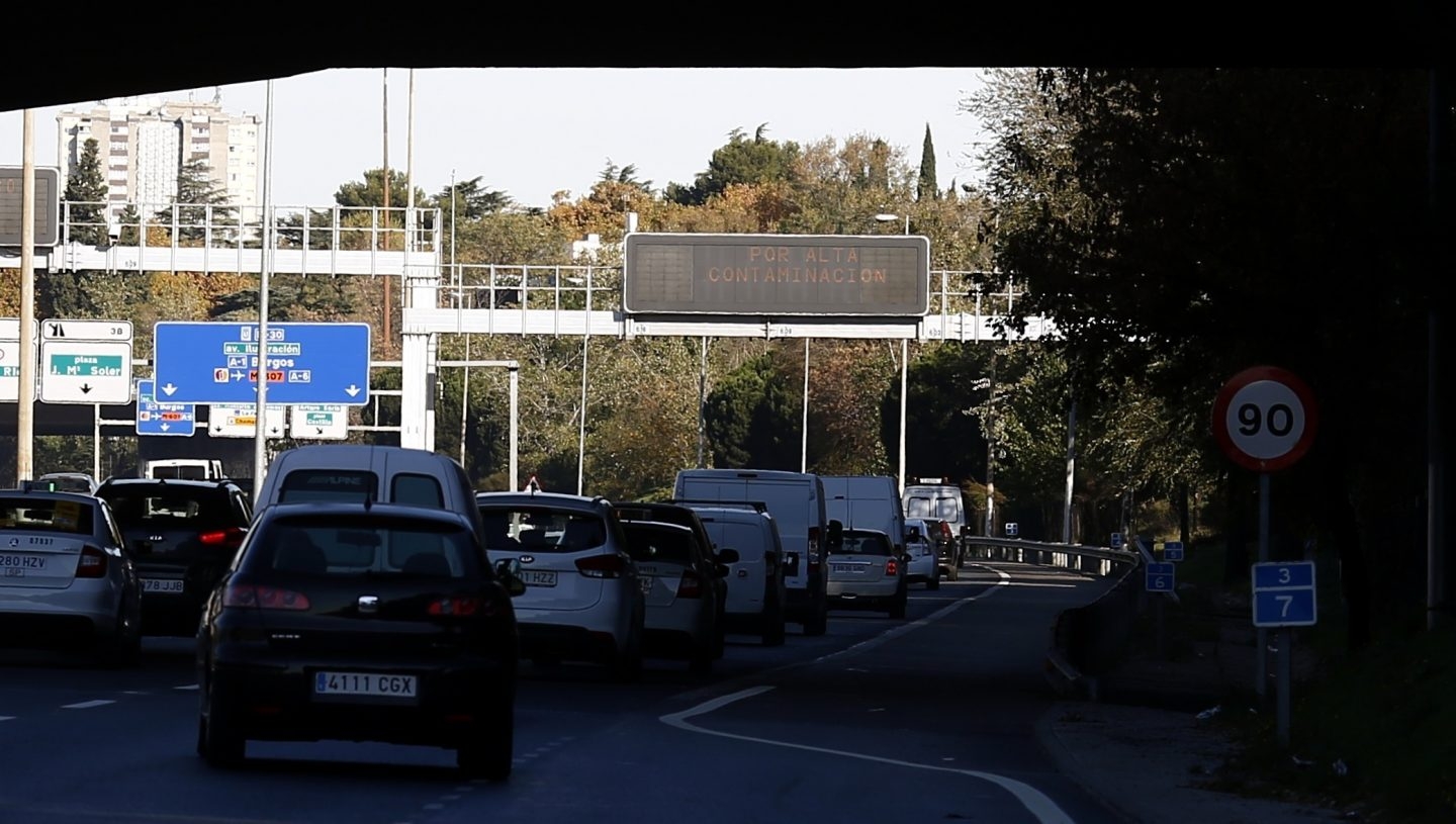 Tráfico en la M-30 de Madrid, en una imagen de noviembre de 2015.