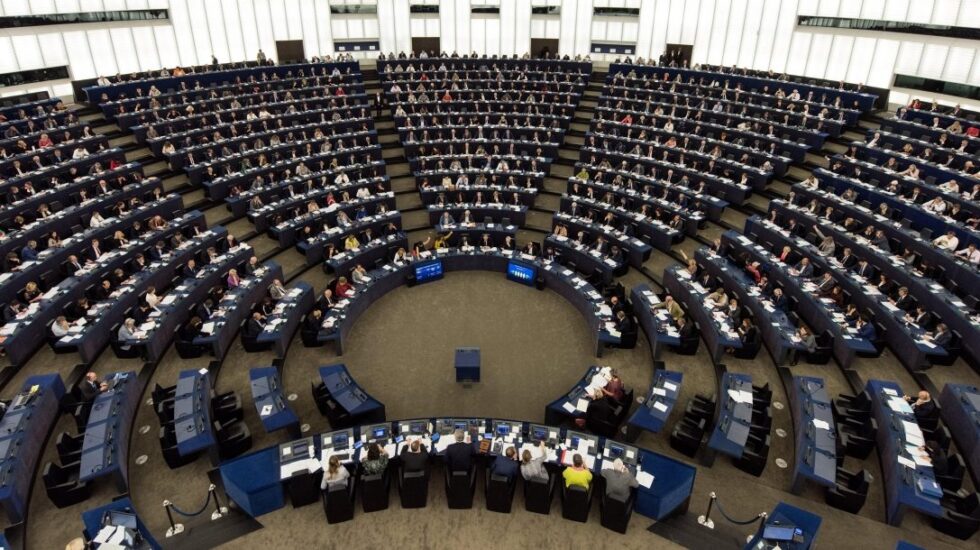 Parlamento Europeo, durante la sesión matinal de este miércoles 4 de octubre.