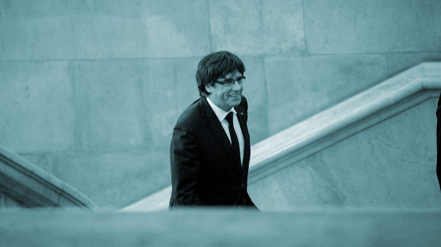 Carles Puigdemont en el Parlament de Cataluña.