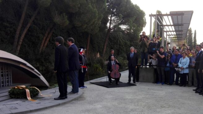 puigdemont_junqueras_homenaje_companys Carles Puigdemont y Oriol Junqueras en el homenaje a Lluís Companys.