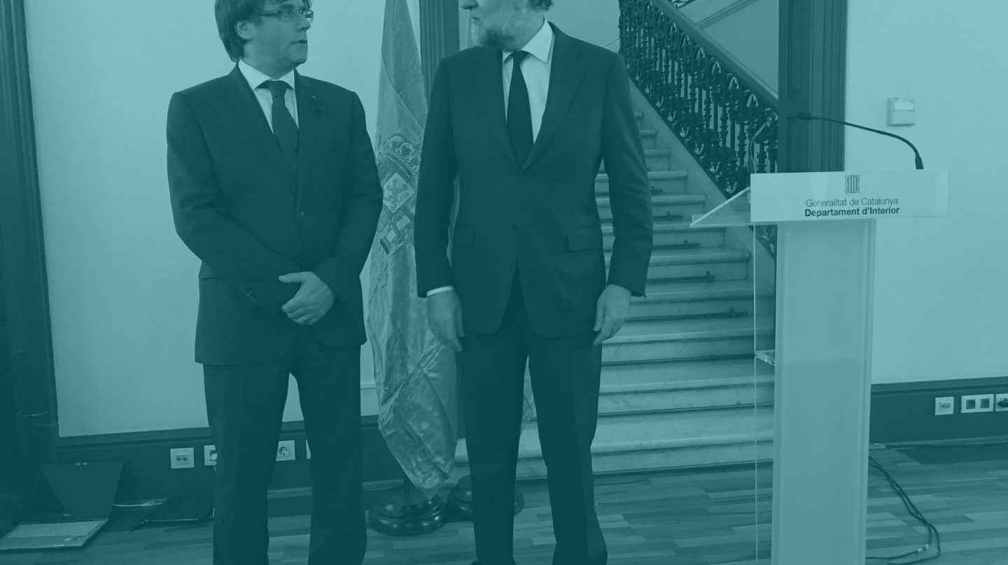 Carles Puigdemont y Mariano Rajoy.