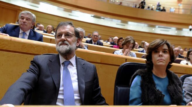 El presidente y la vicepresidenta del Gobierno, Mariano Rajoy y Soraya Sáenz de Santamaría.